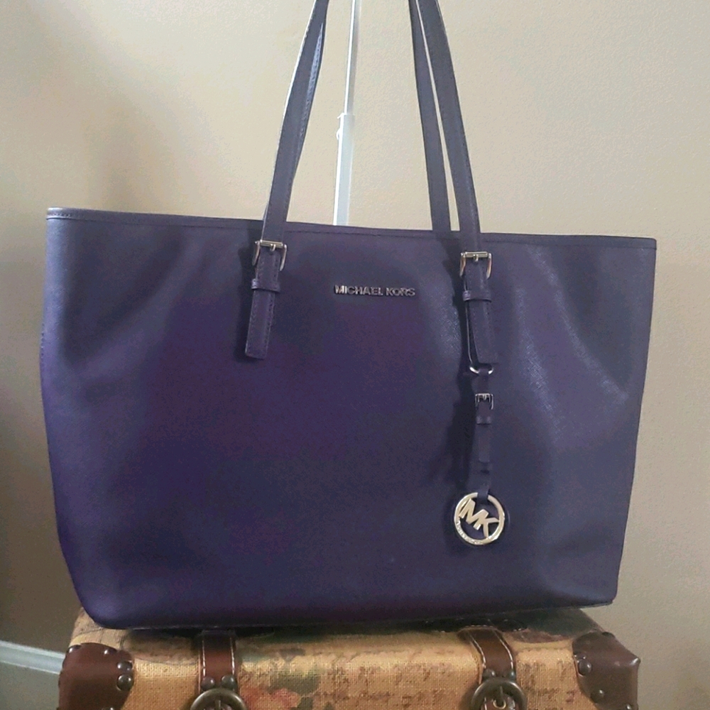 Michael Kors Purple laptop/tote bag